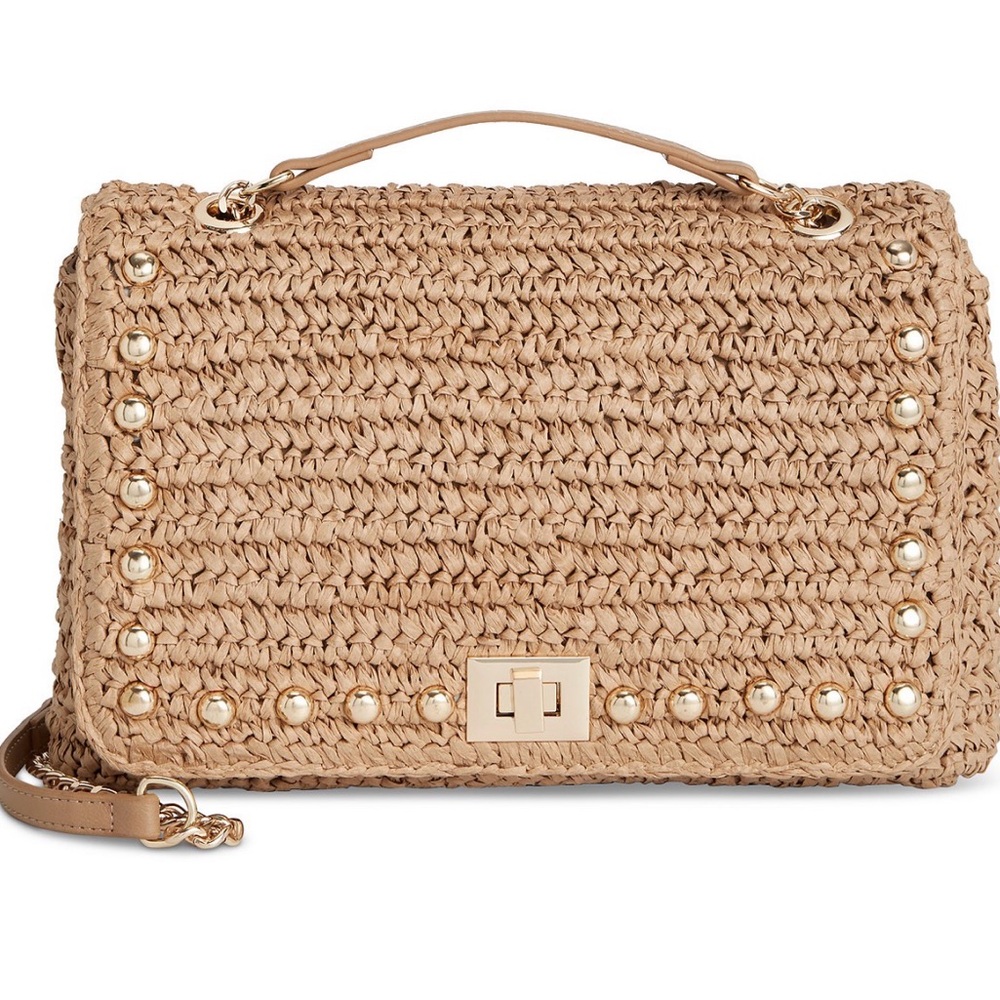 I.N.C Wicker Summer Chain Flap Bag